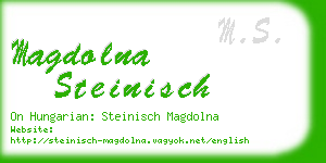 magdolna steinisch business card